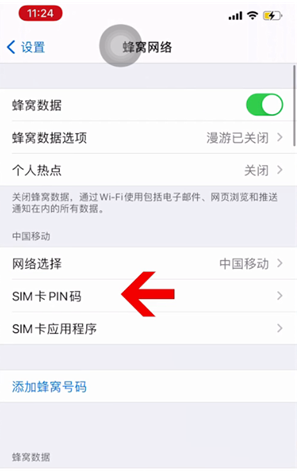 开阳苹果14维修网分享如何给iPhone14的SIM卡设置密码 